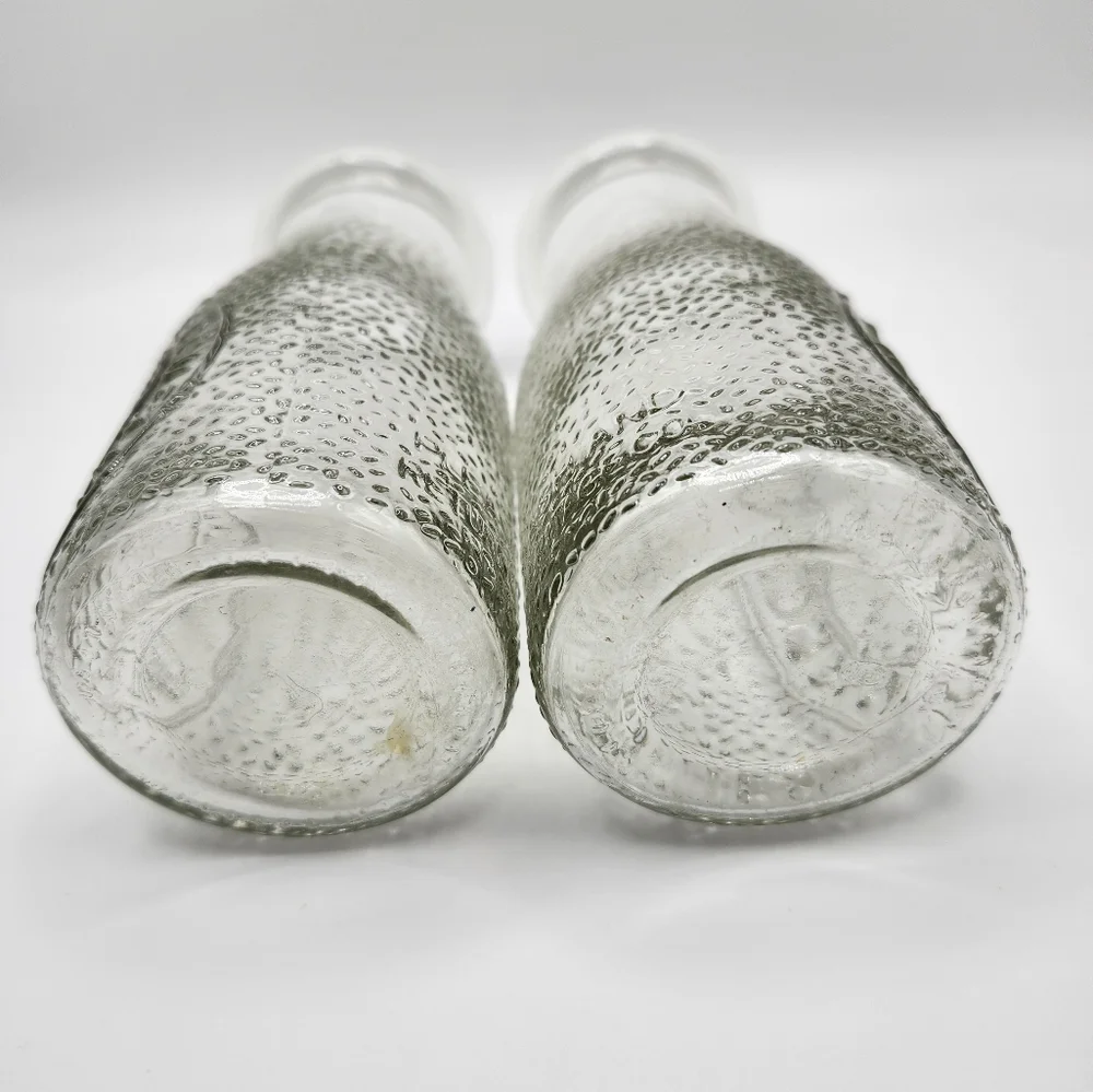 Set of two (2) Heritage Co. Vintage Milk Bottles. Roughly 5x3.5 inches. Cute! - Picture 5 of 5